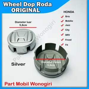Tutup Roda As Tengah Velg Wheel Dop Honda Jazz Mobilio Brio Brv Civic City Freed ORIGINAL