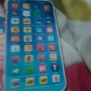 Mainan Edukasi Anak Smart Baby Telepon Cerdas 28 Tombol Belajar + Musik + Cerita Bahasa Inggris Layar LED Baterai Cas 1-6 Tahun