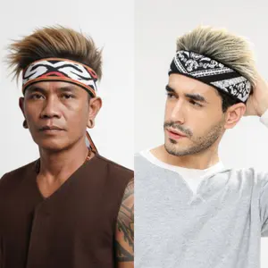 Topi Wig Rambut Palsu Motif Paisley BY ABK - Model Terbaru