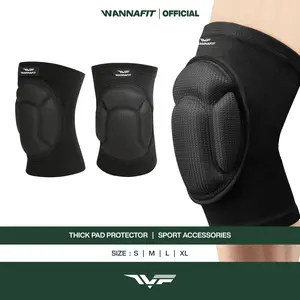 WANNAFIT Knee Pad Busa Sepasang | Kneepad Pelindung Lutut Basket Voli Sepakbola Bola Badminton Empuk | Aksesoris Olahraga