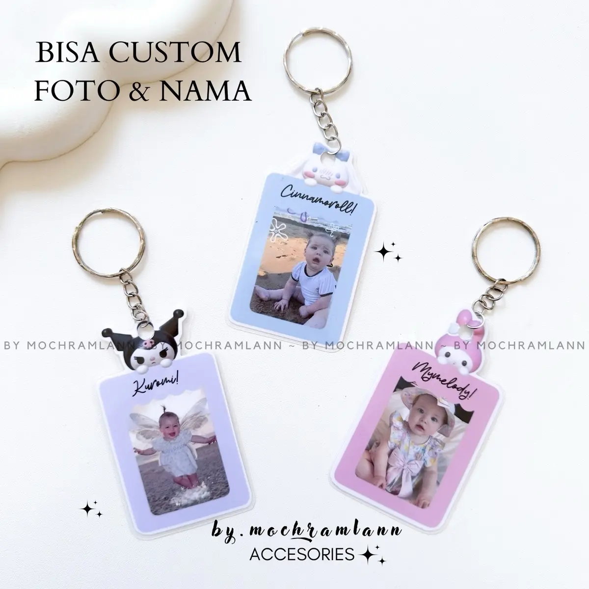 GANTUNGAN KUNCI SANRIO BISA PAKAI FOTO DAN NAMA SENDIRI//GANTUNGAN TAS DLL//GANTUNGAN BISA PAKAI FOTO&NAMA SENDIRI