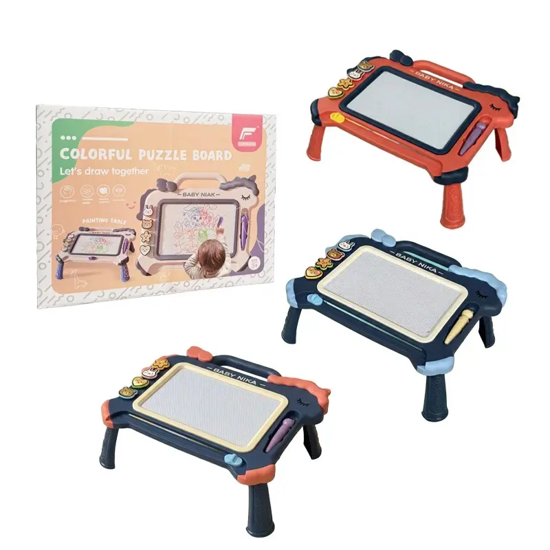 Mainan Meja Papan tulis magnetic Anak-Anak/Meja Belajar Meja Lipat Anak magnetic/Mainan Papan Gambar Magnetik Portabel Anak menggambar Plastik Toys
