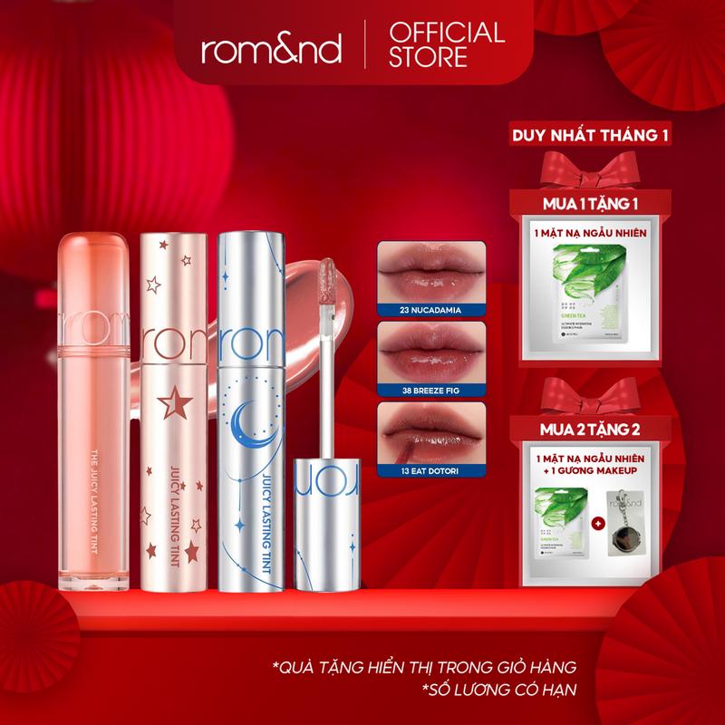 Rom&nd Màu 1-39 Son Tint Lì Trang Điểm Hàn Quốc Romand The Juicy Lasting Tint Cosmetic Son Môi Mỹ Phẩm