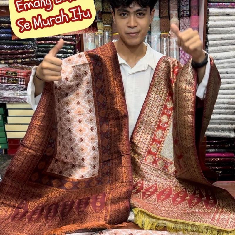 NEW Songket Atbm Limar 3 Negeri Exclusive / Songket Tenun Mesin Palembang / Motif Pulir 1