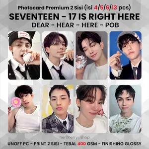 (ISI 4/5/6/13 PCS) Photocard SEVENTEEN 17 IS RIGHT HERE - PC Premium 2 Sisi Kartu Kpop Merch Unofficial SVT Maestro Lalali 17IRH