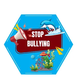 Stop Bullying hiasan dinding kelas sudah di laminating.