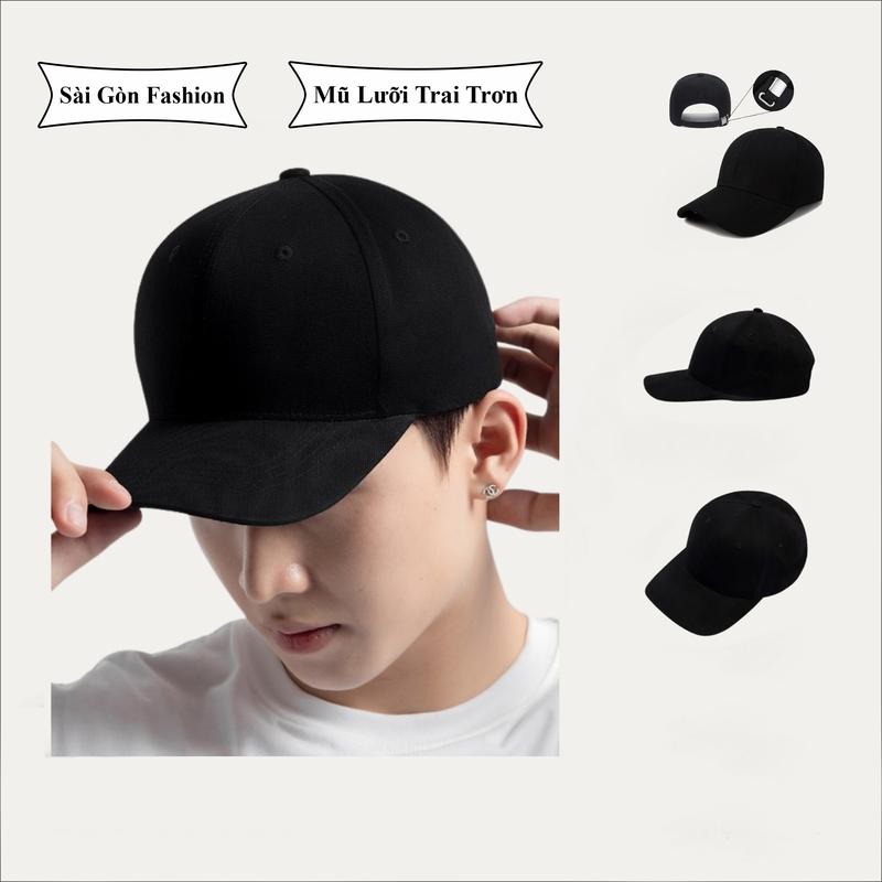 Mũ lưỡi trai trơn basic đơn giản thời trang Unisex nam nữ nhiều màu