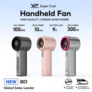 Yodevoe Turbo Mini Handheld Fan strong airflow premium quality portable foldable for study commute