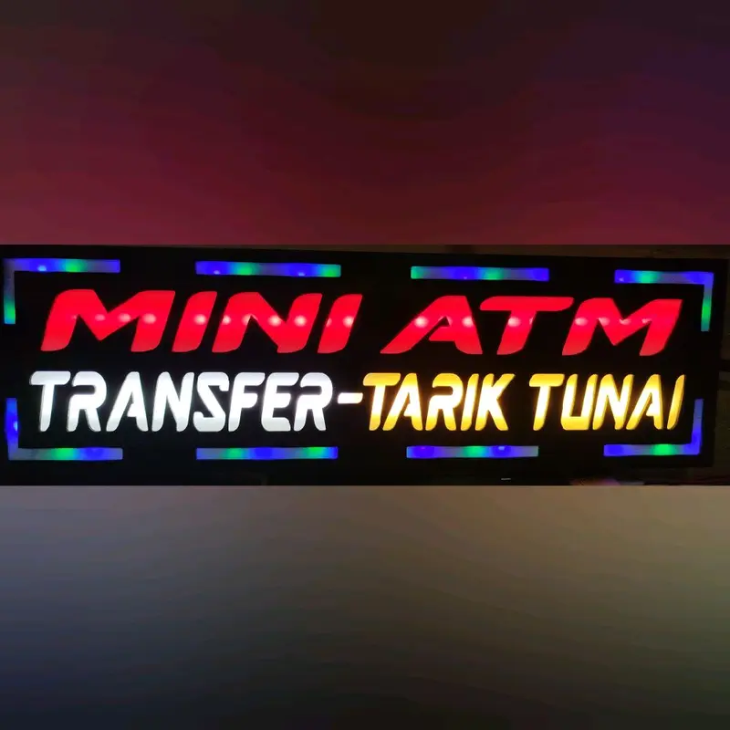 Lampu tulisan mini atm transfer tarik tunai 4