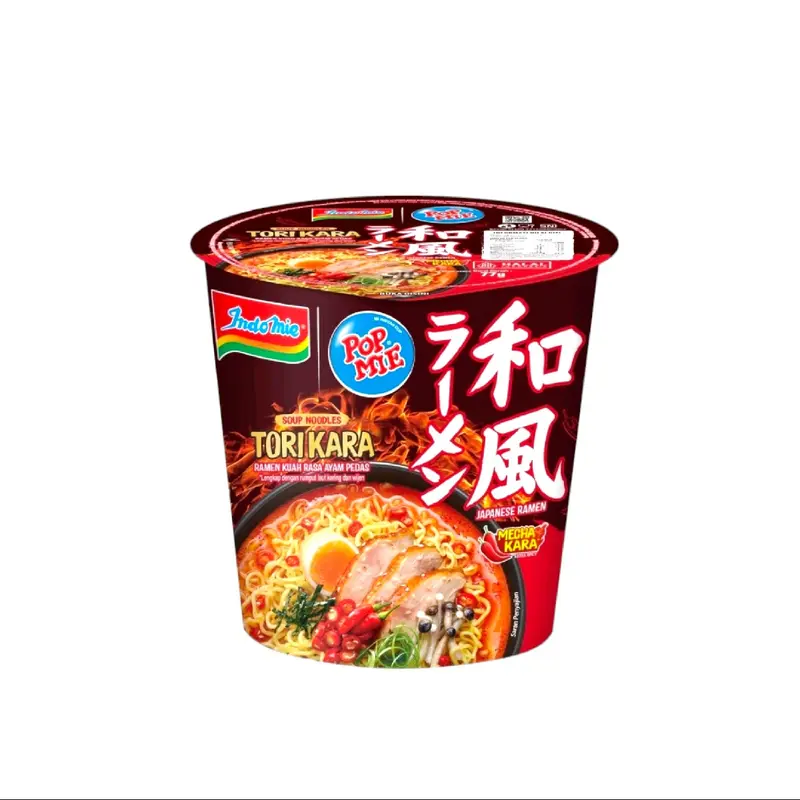 12 cup Pop Mie Varian Pedas @77gram - Mie Instan Berkualitas - Makanan,Food Noodles 2