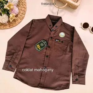 Kemeja anak Kemeja polos Pakaian anak Kemeja keren Kemeja lengan panjang