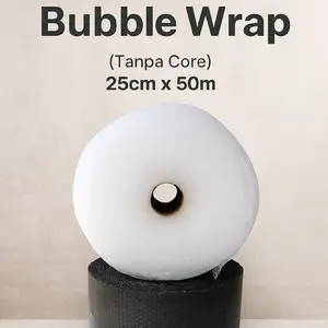 SLTN STORE.ID | Bubble Wrap 25cm x 50m Hitam & Bening | Bubble Wrap 30cm x 50m Hitam & Bening Roll