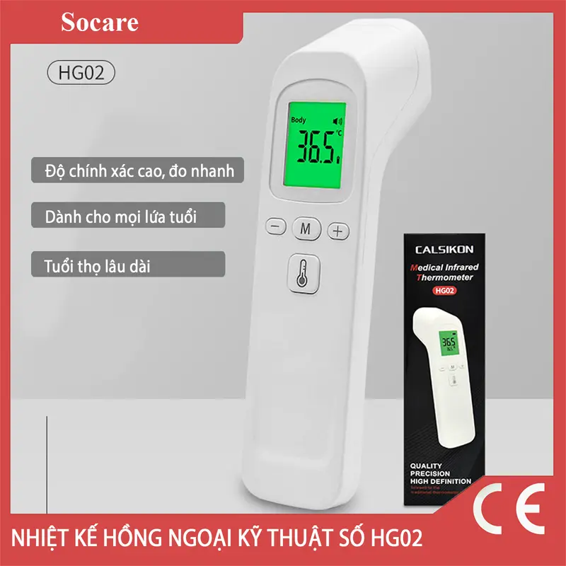 [BH1T-Tặng pin] Nhiệt Kế Hồng Ngoại Kỹ Thuật Số Không Tiếp Xúc HG02-Đo Thân Nhiệt, Đồ Vật, Nước Tắm Pha Sữa - An Toàn Cao Cấp Thiết Kế Tinh Tế 0