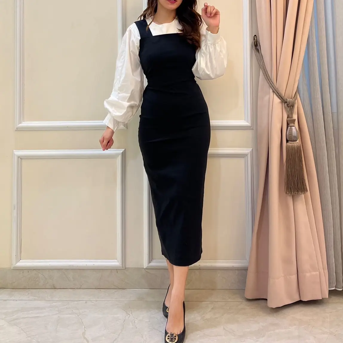 HERFIT set loveny (atasan + dress) dress pesta