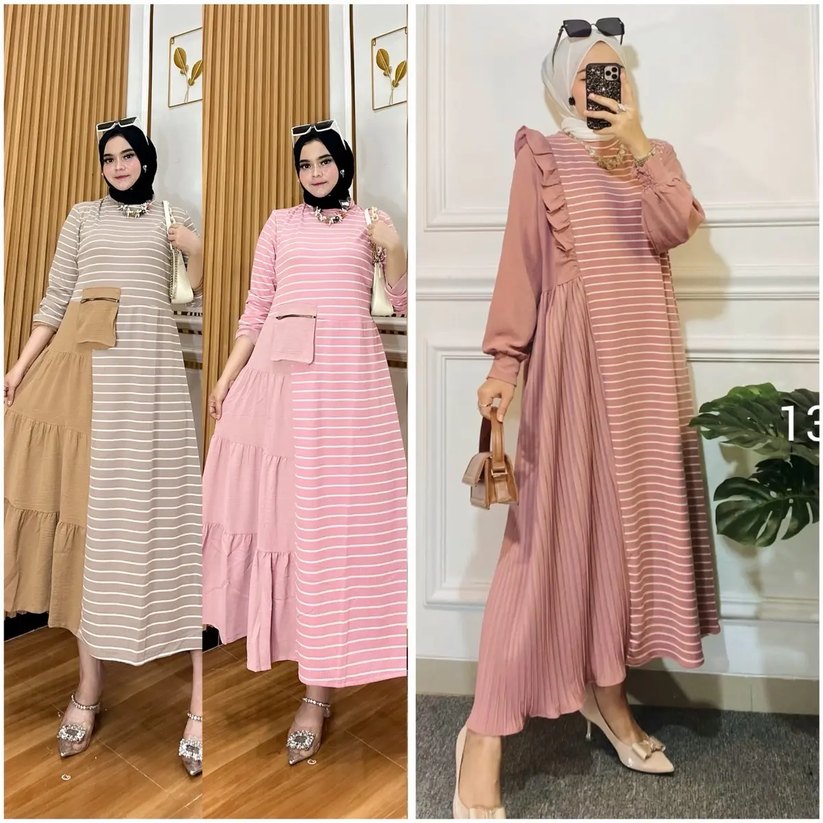 Midi dres Salur Saku Viral