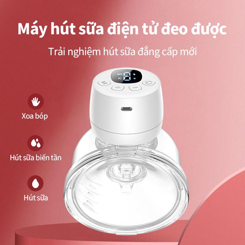  Lindobebe Máy Hút Sữa Điện Di Động 180ml Không BPA 3 Chế Độ & 9 Cấp Độ Hút An Toàn Cho Da Rảnh Tay Tiện Lợi MY376 