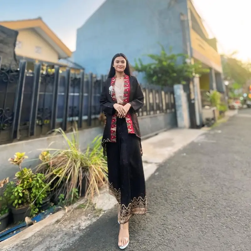 Kalula series set celana sutra viscose Wanita Setelan Dewasa Remaja Pesta 5