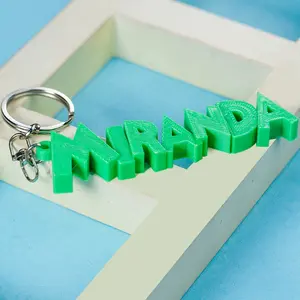 Gantungan Kunci Custom Nama Warna 3D