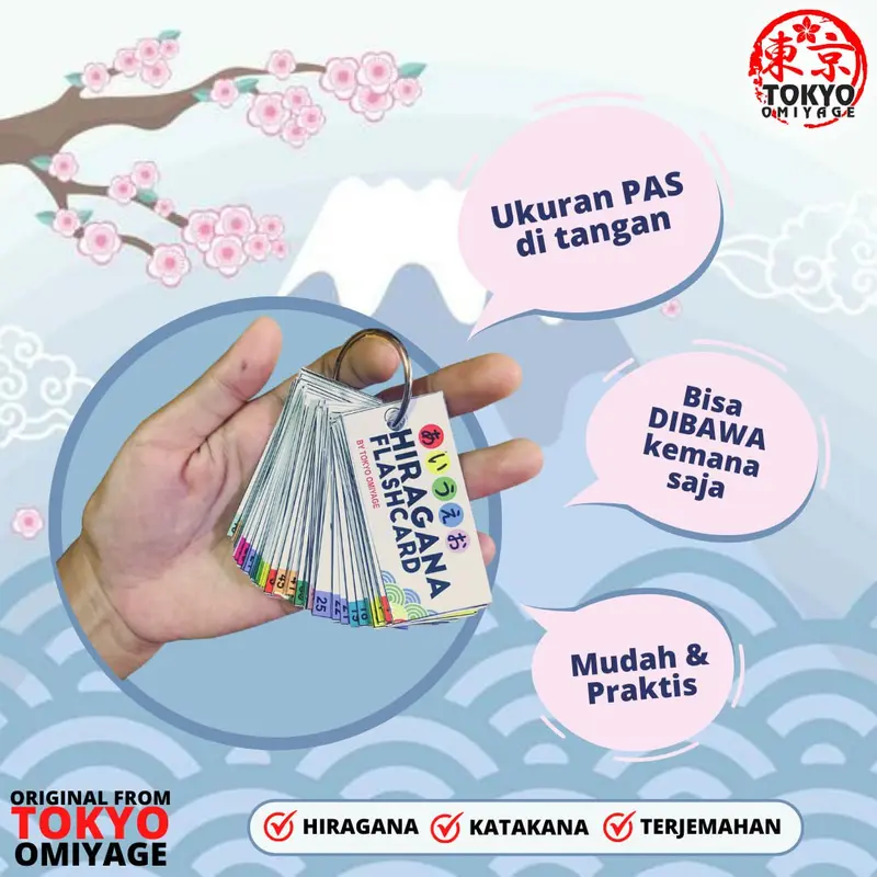 FLASHCARD HIRAGANA KATAKANA BELAJAR BAHASA JEPANG TOKYO OMIYAGE 4