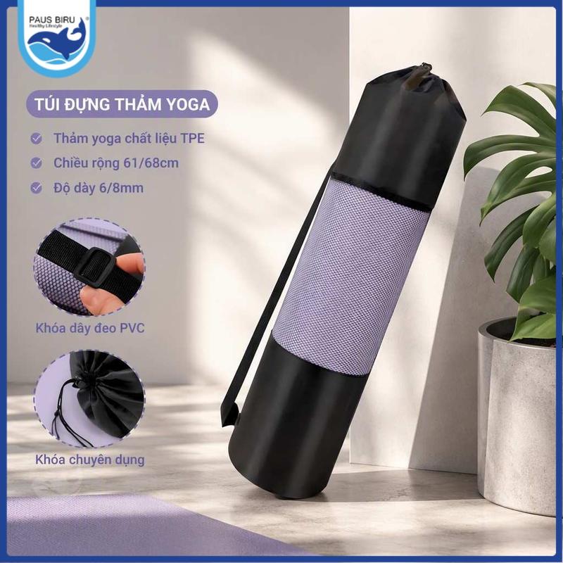 Túi đựng thảm yoga TRAILTOP 70x30cm bằng nylon PVC, dài 6-8mm, phù hợp thảm yoga 6-12mm, thiết kế dây đeo vai êm ái, tiện mang theo