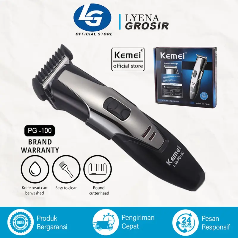 HAIR CLIPPER ALAT CUKUR RAMBUT KEMEI PG-100 SISTEM CAS MESIN PANGKAS BAYI DAN DEWASA 0