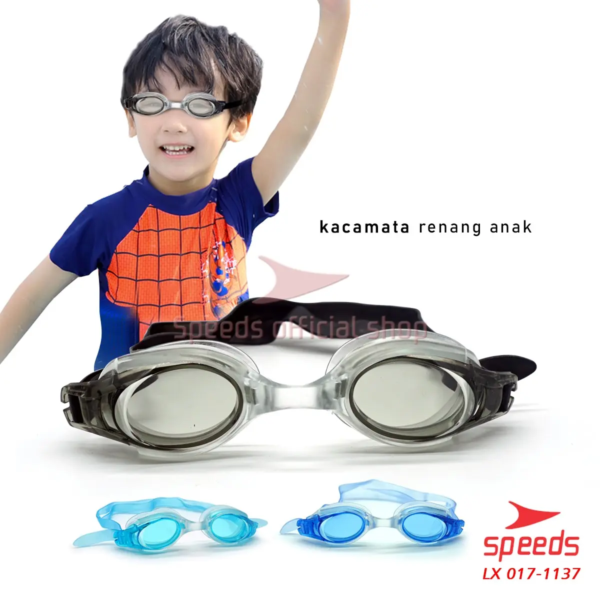 Speeds  Kacamata Renang Anak Simple Ringan Swiming Googles LX 017-1137