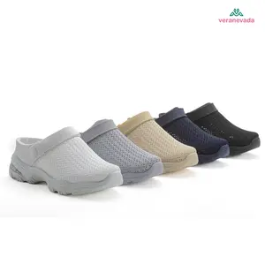 VN Sepatu Dela FlyKnit Flat Slip On Wanita Shoes Black Pink VNS001