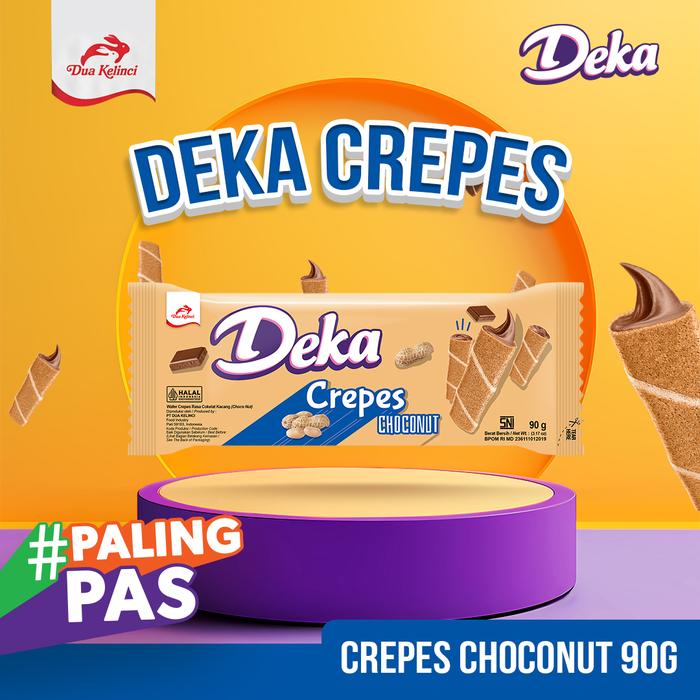 Gambar Deka Crepes Choco Nut 90g - Wafer Lipat Pertama di Indonesia dengan Krim Lembut dan Rasa Coklat Kacang Enak - 1 Pcs dari duakelinciofficial Kota Tangerang Tokopedia