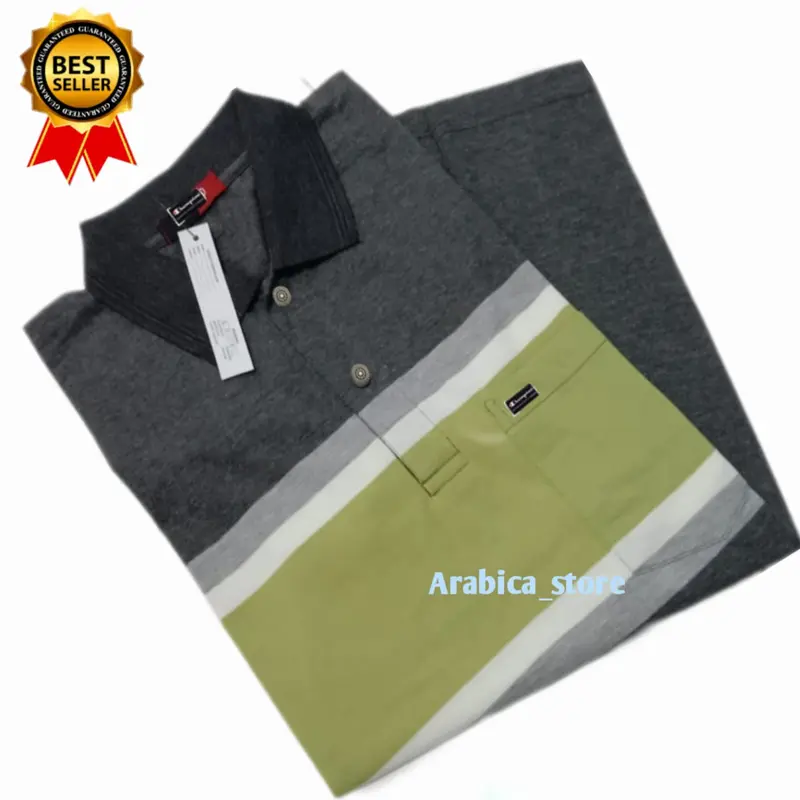 Kaos kerah salur pria pakai saku berlengan pendek berkualitas bagus II jahitan rapi dan bersih II kaos nyaman di pakai 2