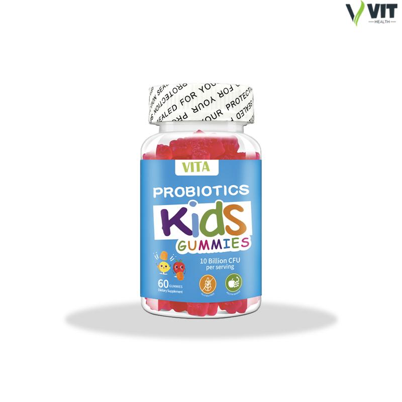 (60 เม็ด) VITA Kids Projects Probiotic Gummies ไวตามิน โพไบโอติก กัมมี่ 10 Billion CFU รสสตรอเบอร์รี