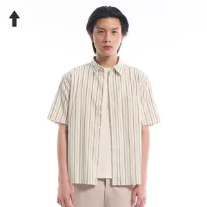 M231 Shift Kemeja Pria Stripe Pendek 1073