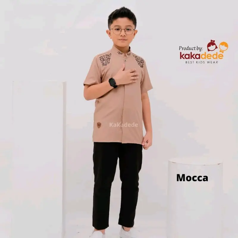koko anak - koko narendra - koko kakadede - koko burgundy - baju muslim anak laki-laki - koko bordir Setelan 7