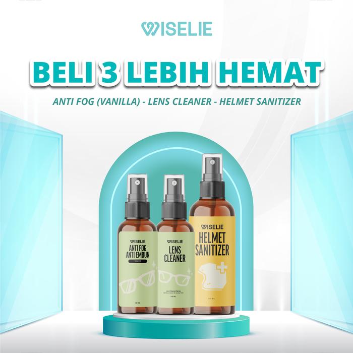 Gambar Wiselie - Beli 3 Lebih Hemat Anti Fog Vanilla 30ml/Lens Cleaner 30ml/Helm Sanitizer 60ml dari Wiselie Indonesia Kota Tangerang Tokopedia