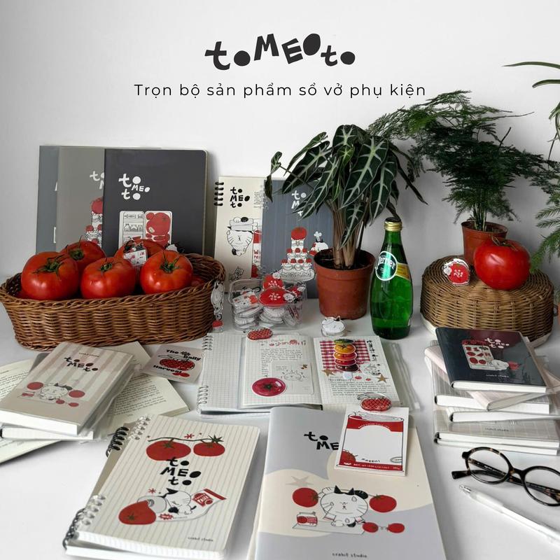 Sổ tay sketchbook và vở kẻ ngang 100 trang tập học sinh ghi chép sáng tạo Crabit Tomeoto Collection