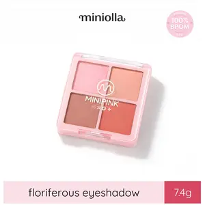 BPOM MINIPINK Floriferous Eyeshadow 4 Warna Palette Smooth Blend, Natural to Glam Eye Look Lightweight Texture with Buildable Pigment MP014
