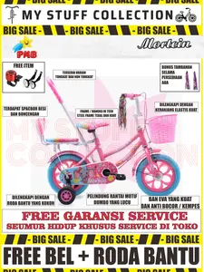 SEPEDA MINI ANAK UKURAN 12 INCH EVA COCOK UNTUK USIA 2 - 4 TAHUN BONUS RODA BANTU DAN BEL SEPEDA