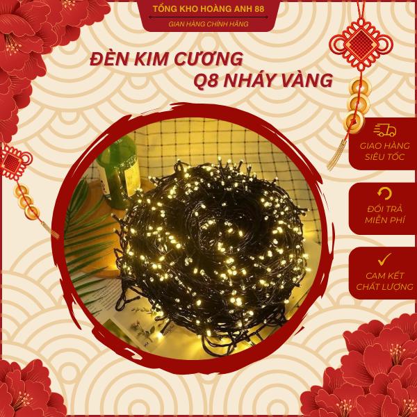Đèn Nháy Kim Cương Đủ Kích CỠ Dây Đèn Led Trang Trí Cuốn Cây Trang Trí Nhà Cửa Sân Vườn Siêu Chống Nước - Tổng Kho HOàng Anh