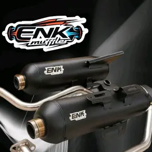 knalpot metik tipe moncong sijiro suara ngebas gerum adem original ENK MUFFLER, cocok but metik vatio scoopy beat mio nmax pcx aerox mioj mio3 dll... Motorcycle
