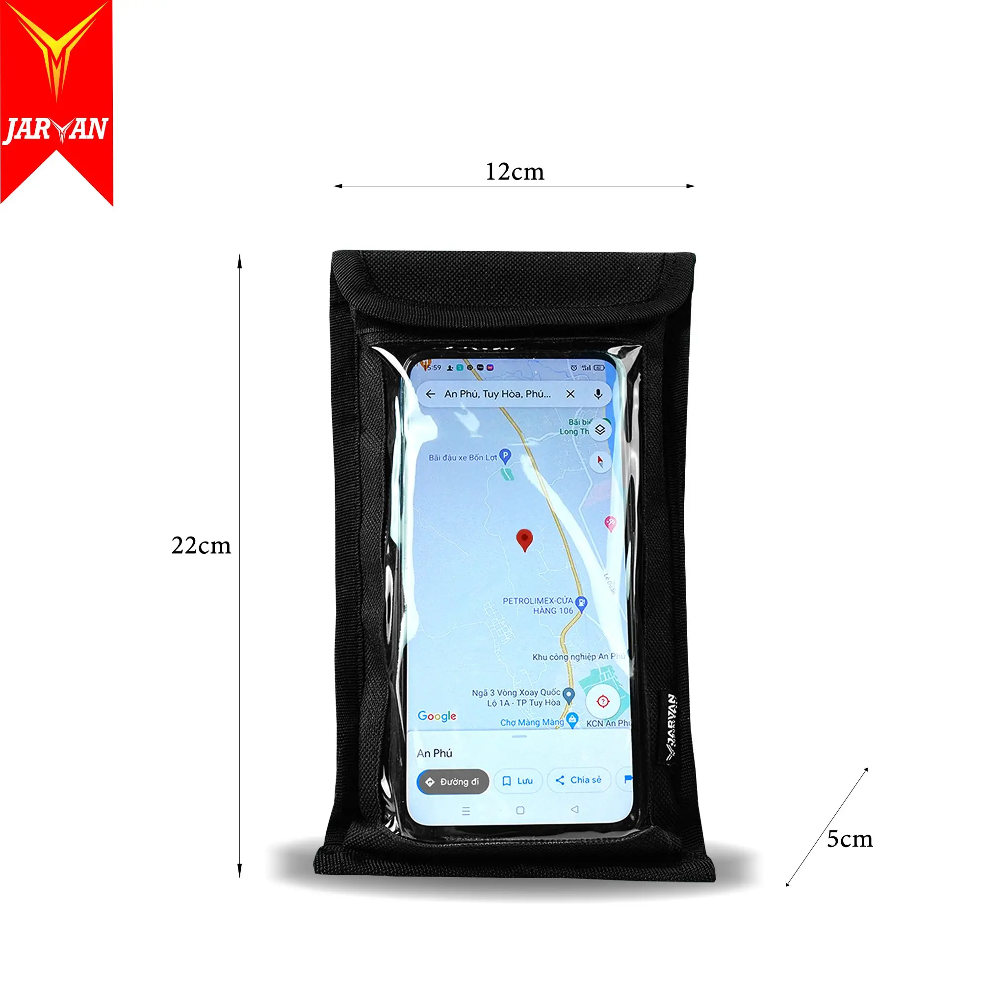 Kích thước túi mini JARVAN 20cm x 15cm gọn nhẹ và cơ động