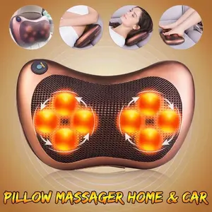 Kimiso Bantal Pijat 8 Bola Pillow Massager Home & Car dengan Teknologi Vibrasi dan Heat untuk Kesehatan Leher dan Punggung