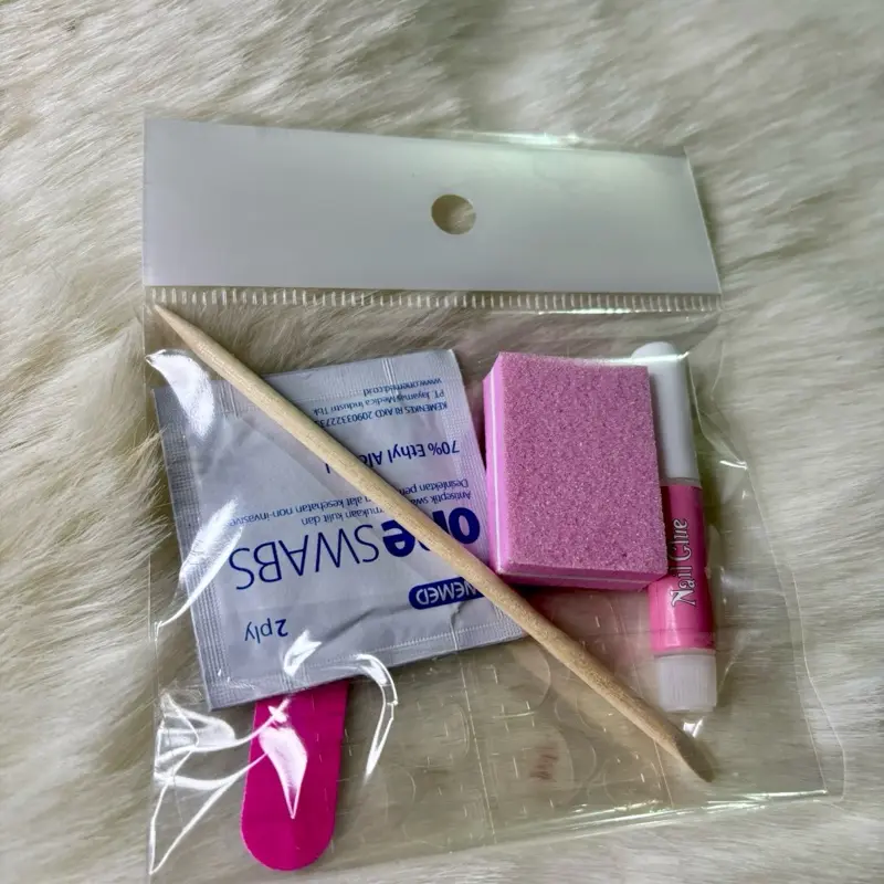 Toolkit pemasangan kuku palsu Lem Mempercantik Nail Art Polish - Nail sponge buffer 1