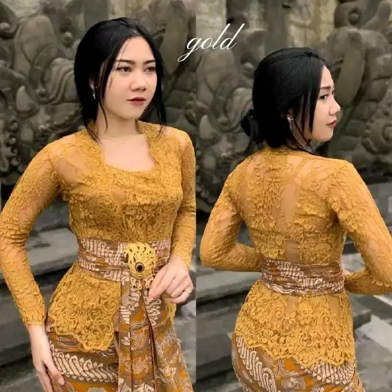 (TERLARIS) kebaya borkat sofia, atasan kebaya kutu baru lengan  Panjang Setelan Wisuda Kondangan Pesta kebaya berisi kancing 3