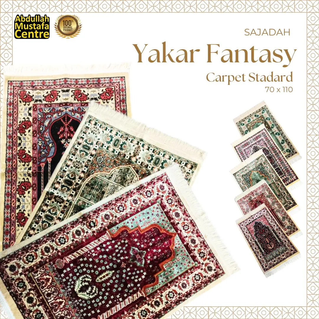 Sajadah Yakar Fantasy Carpet 70x110 - Sajadah Turki Wangi Tebal Motif Elegan Original