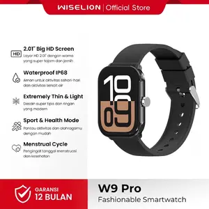 WISELION W9 Pro Fashionable Smartwatch - Women Health Monitoring & Sport Analyse - Water proof Jam Layar