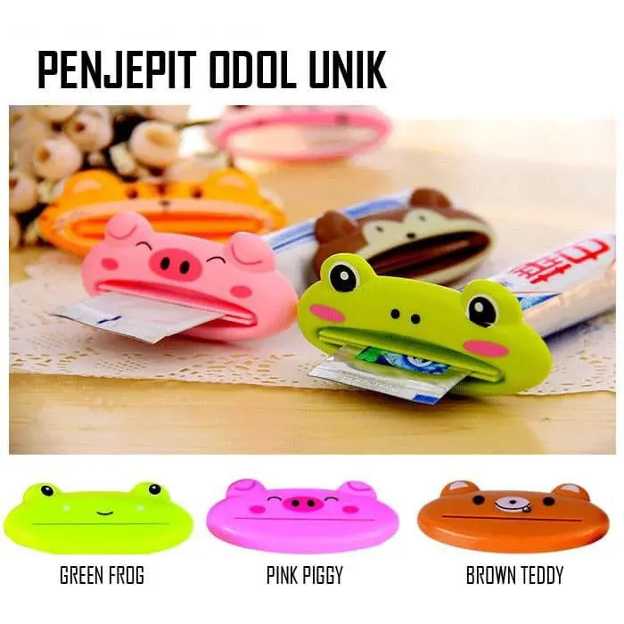 Penjepit Odol Panda Keropi Piggy Bear Karakter Serbaguna & Terlaris 0
