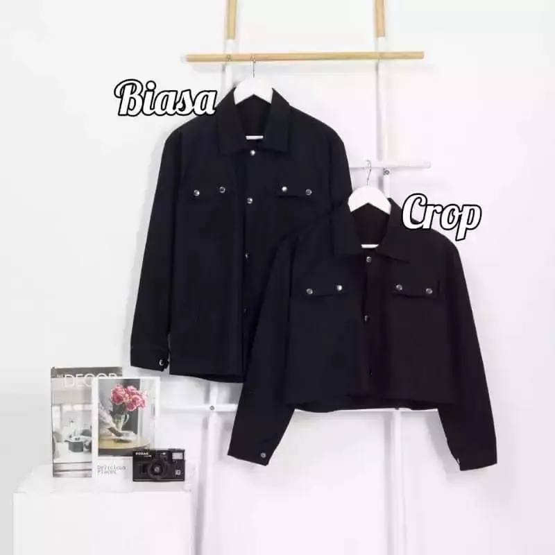 Outfit Couple - Kemeja Kanvas Couple Sudah isi 2 Pcs - Baju Couple Pria Wanita Korean Style 6