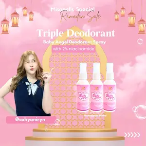[Affiliator]  Misonells Triple Deodorant Spray 60ml (Isi 3) Deo Perempuan Laki-Laki