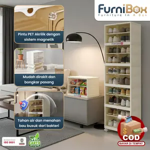 Rak Lemari Tas / Lemari Sepatu / Lemari Pakaian Step Box by Furnibox  Awet Kokoh Anti Termites Waterproof Knockdown System Anti Fungus