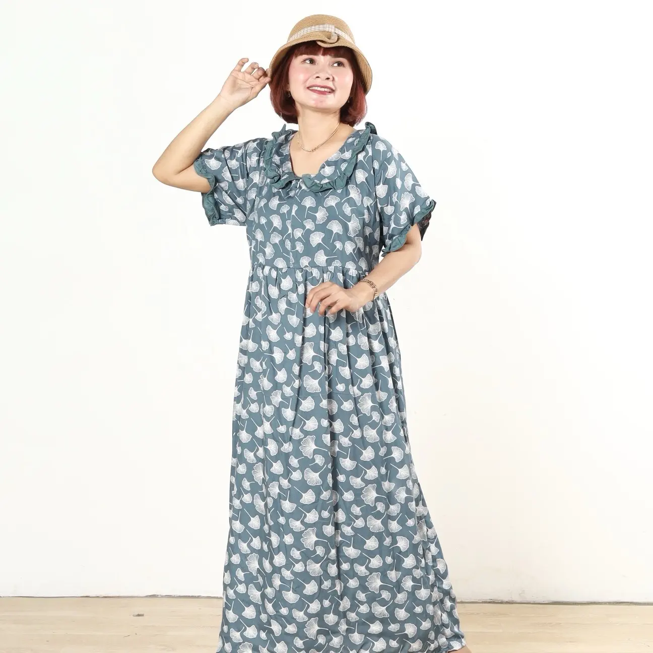 Daster Asmiranda Vol.2 Kerah Kupu Busui Katun Rayon Premium Panjang Wanita Nyaman - Gamis, Lembut hits