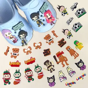 (Hot Kartun Classic KPOP Demon Hunters Shoe Charms) DIY Sandal Pin Pengait Cantolan Sepatu Tempelan Akses Sepatu Anak-anak Hadiah Ulang Tahun COD